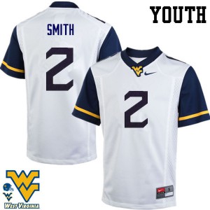 Youth West Virginia #2 Dreamius Smith White College Jersey 165785-787