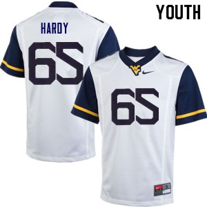 Youth West Virginia #65 Isaiah Hardy White University Jerseys 391349-275
