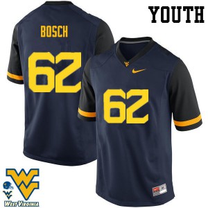 Youth Mountaineers #62 Kyle Bosch Navy Football Jersey 408157-593