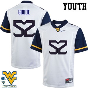 Youth West Virginia Mountaineers #52 Najee Goode White Player Jerseys 330047-822