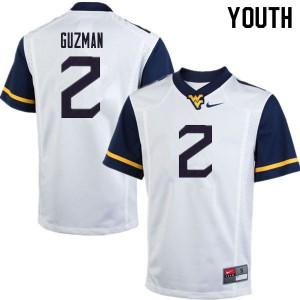Youth Mountaineers #2 Noah Guzman White 2020 Embroidery Jersey 541003-101