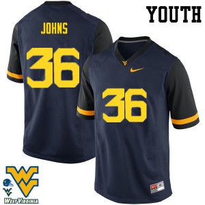 Youth Mountaineers #36 Ricky Johns Navy Football Jersey 959205-192