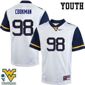 Youth WVU #98 Sam Cookman White Stitch Jersey 655676-130