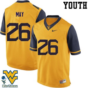 Youth West Virginia #26 Tyler May Gold College Jerseys 456792-982