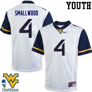 Youth West Virginia Mountaineers #4 Wendell Smallwood White Player Jerseys 763747-319