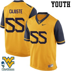 Youth WVU #55 Yodny Cajuste Gold High School Jerseys 589823-816