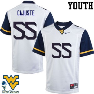 Youth WVU #55 Yodny Cajuste White Player Jersey 960918-998